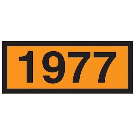 Accuform ORANGE 4DIGIT PANEL 1977 NITROGEN, MPR613MG MPR613MG